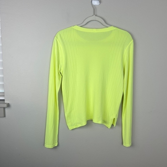 Lululemon Long Sleeve Perforated Neon Shirt - Picture 3 of 4
